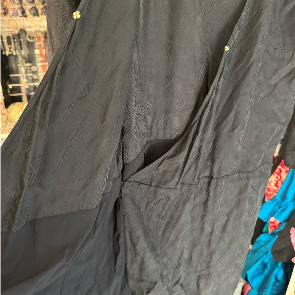 Sézane Black Wrap-around Silk Dress - Picture 8 of 12